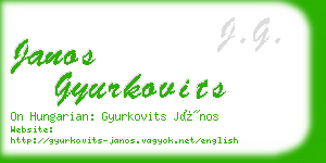 janos gyurkovits business card